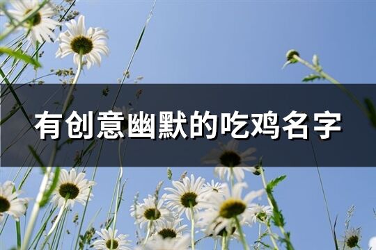 有创意幽默的吃鸡名字(共285个)