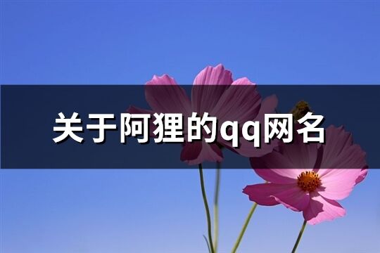 关于阿狸的qq网名(共99个)