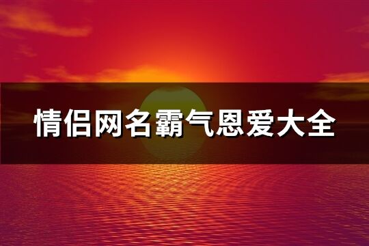 情侣网名霸气恩爱大全(共69个)