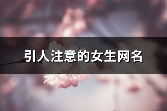 引人注意的女生网名(共260个)