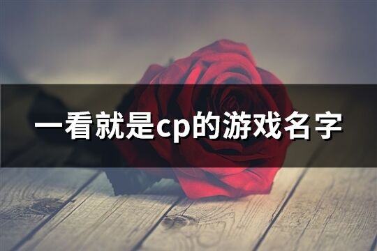 一看就是cp的游戏名字(共725个)