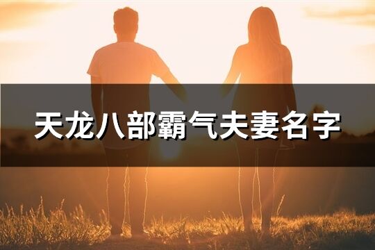 天龙八部霸气夫妻名字(精选74个)