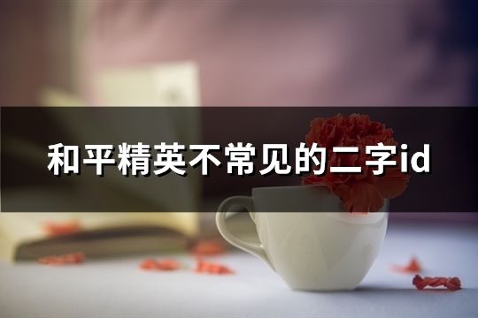 和平精英不常见的二字id(精选1173个)