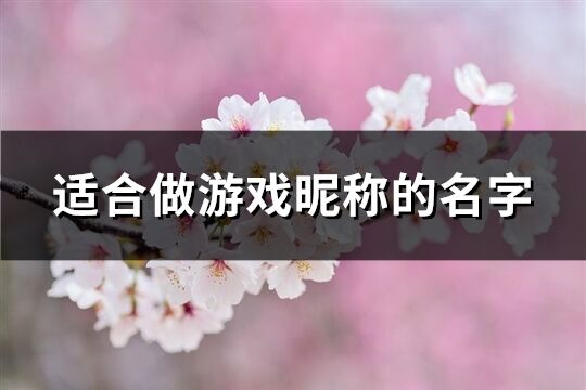 适合做游戏昵称的名字(共619个)