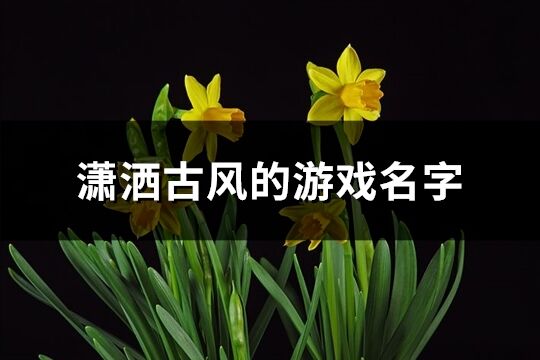 潇洒古风的游戏名字(共462个)