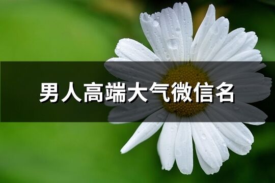 男人高端大气微信名(325个)