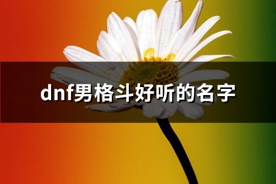 dnf男格斗好听的名字(共146个)