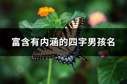 富含有内涵的四字男孩名(优选42个)