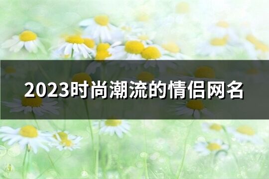 2023时尚潮流的情侣网名(精选310个)