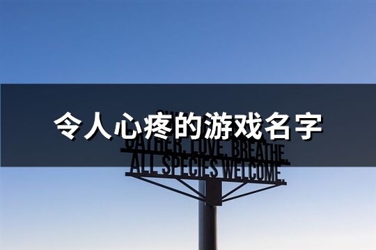 令人心疼的游戏名字(373个)