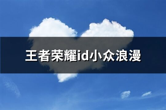 王者荣耀id小众浪漫(共71个)