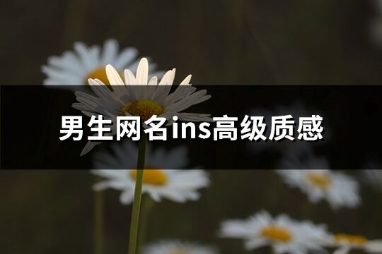 男生网名ins高级质感(130个)