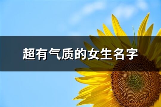 超有气质的女生名字(545个)