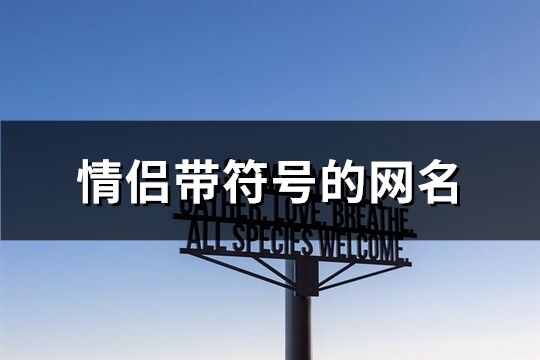 情侣带符号的网名(60个)