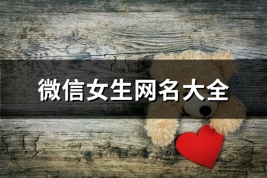 微信女生网名大全(精选251个)