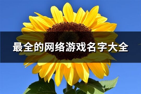 最全的网络游戏名字大全(共1015个)