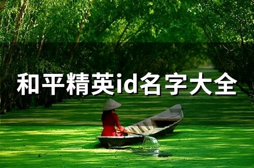 和平精英id名字大全(精选144个)