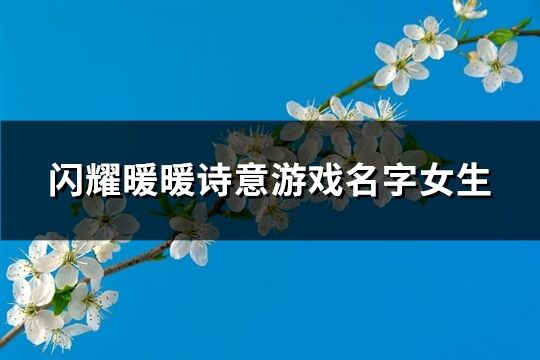 闪耀暖暖诗意游戏名字女生(645个)