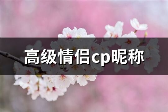 高级情侣cp昵称(共103个)