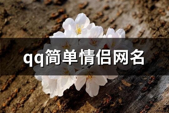 qq简单情侣网名(共81个)