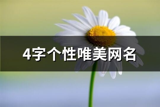 4字个性唯美网名(460个)