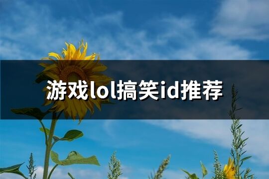 游戏lol搞笑id推荐(96个)