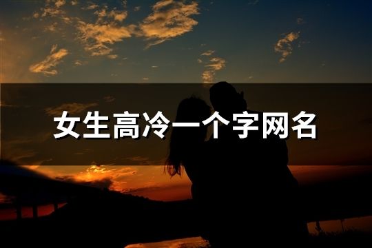 女生高冷一个字网名(共287个)