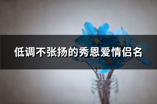 低调不张扬的秀恩爱情侣名(共288个)