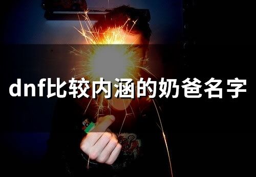 dnf比较内涵的奶爸名字