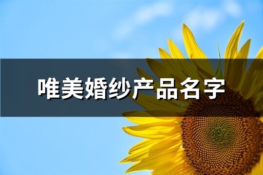 唯美婚纱产品名字(共64个)