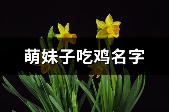 萌妹子吃鸡名字(931个)