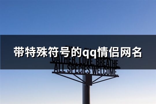 带特殊符号的qq情侣网名(79个)