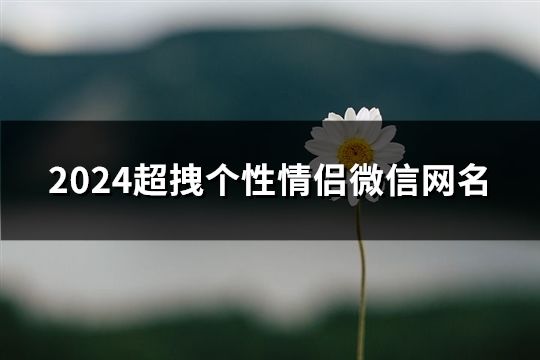 2024超拽个性情侣微信网名(108个)