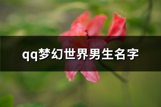 qq梦幻世界男生名字(共129个)