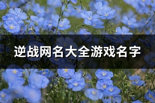 逆战网名大全游戏名字(共588个)