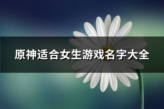 原神适合女生游戏名字大全(共161个)