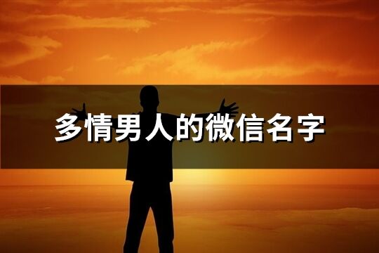 多情男人的微信名字(共330个)