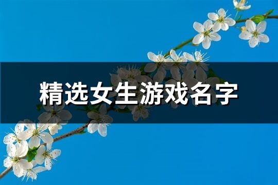 精选女生游戏名字(共971个)