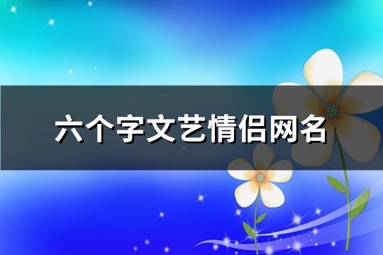 六个字文艺情侣网名(共327个)