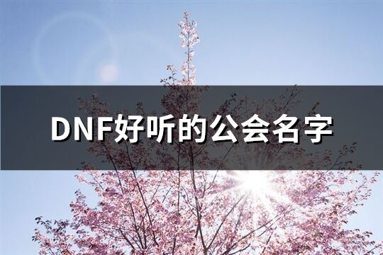 DNF好听的公会名字(共232个)