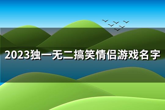 2023独一无二搞笑情侣游戏名字(共292个)