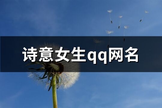 诗意女生qq网名(219个)