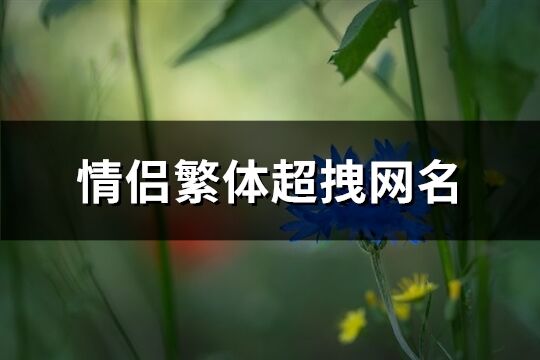 情侣繁体超拽网名(83个)