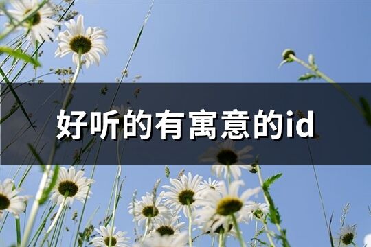 好听的有寓意的id(共148个)