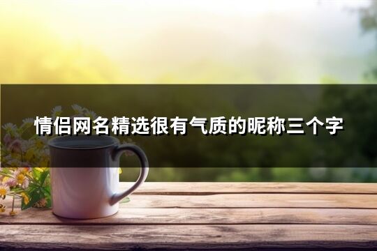 情侣网名精选很有气质的昵称三个字(精选153个)