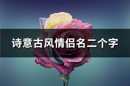 诗意古风情侣名二个字(共130个)