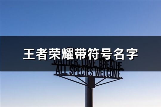 王者荣耀带符号名字(245个)