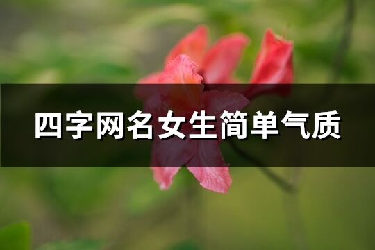 四字网名女生简单气质(共366个)