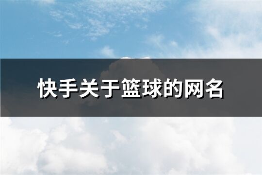 快手关于篮球的网名(共84个)