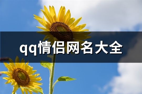 qq情侣网名大全(精选130对)